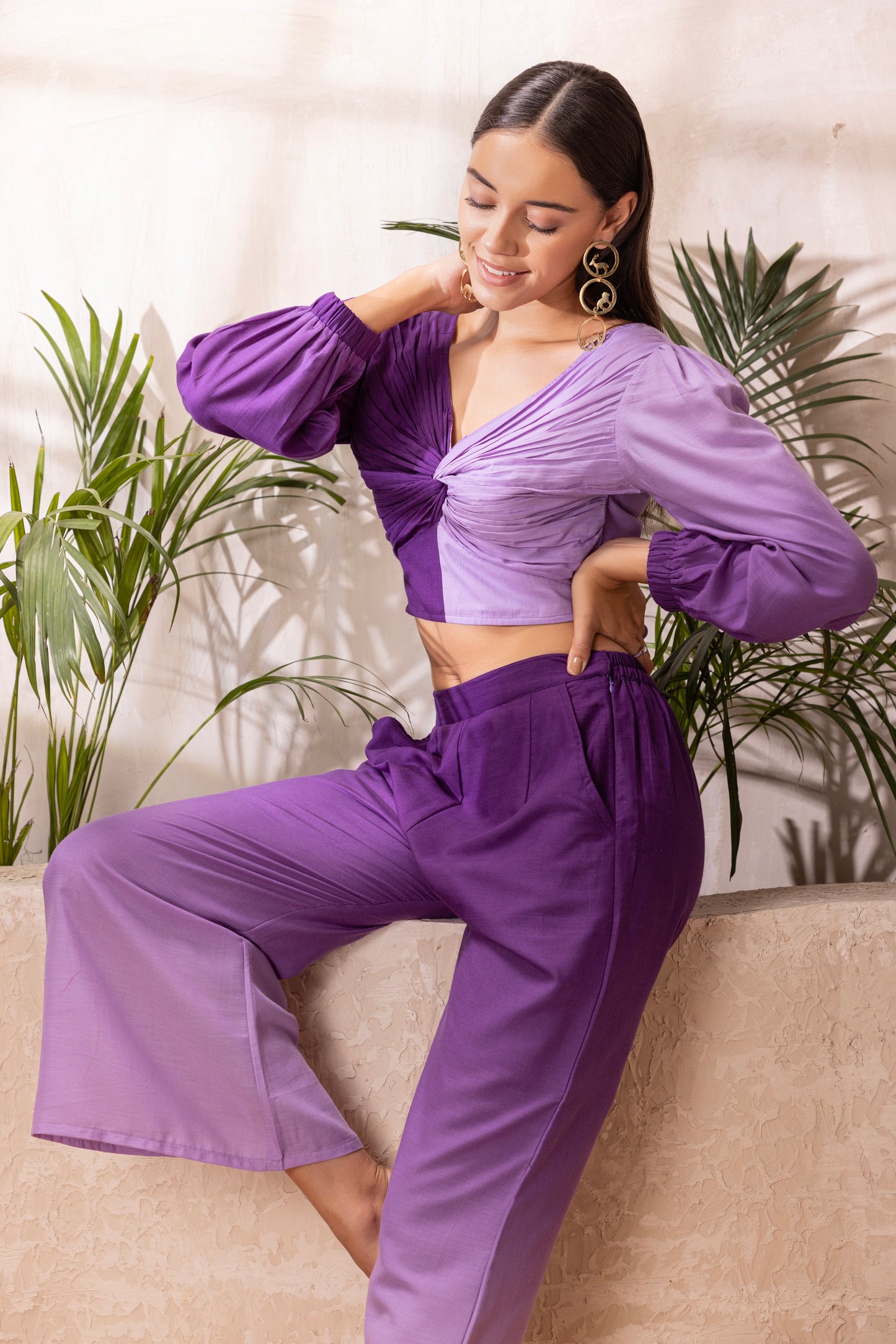 PURPLE OMBRE CO-ORD SET