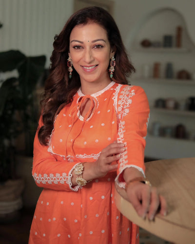 Squash Plum Embroidered Anarkali Set