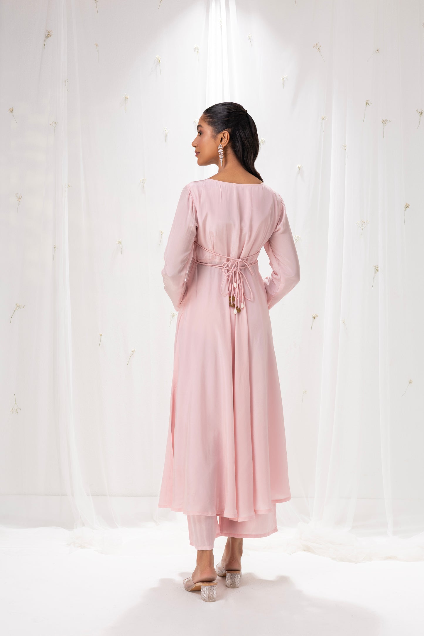 PINK SEQUENCE EMBROIDERED SUIT SET