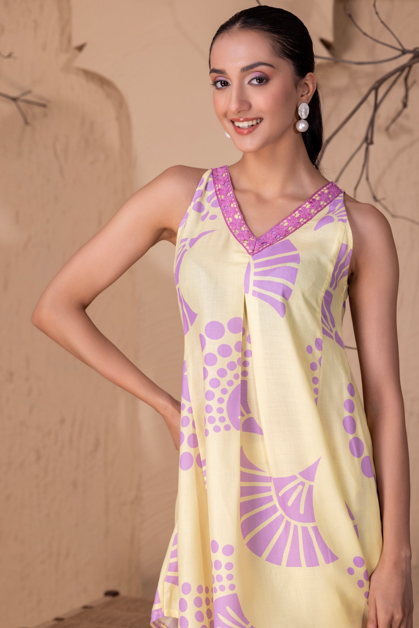 LEMON FLORAL PRINTED CO-ORD SET