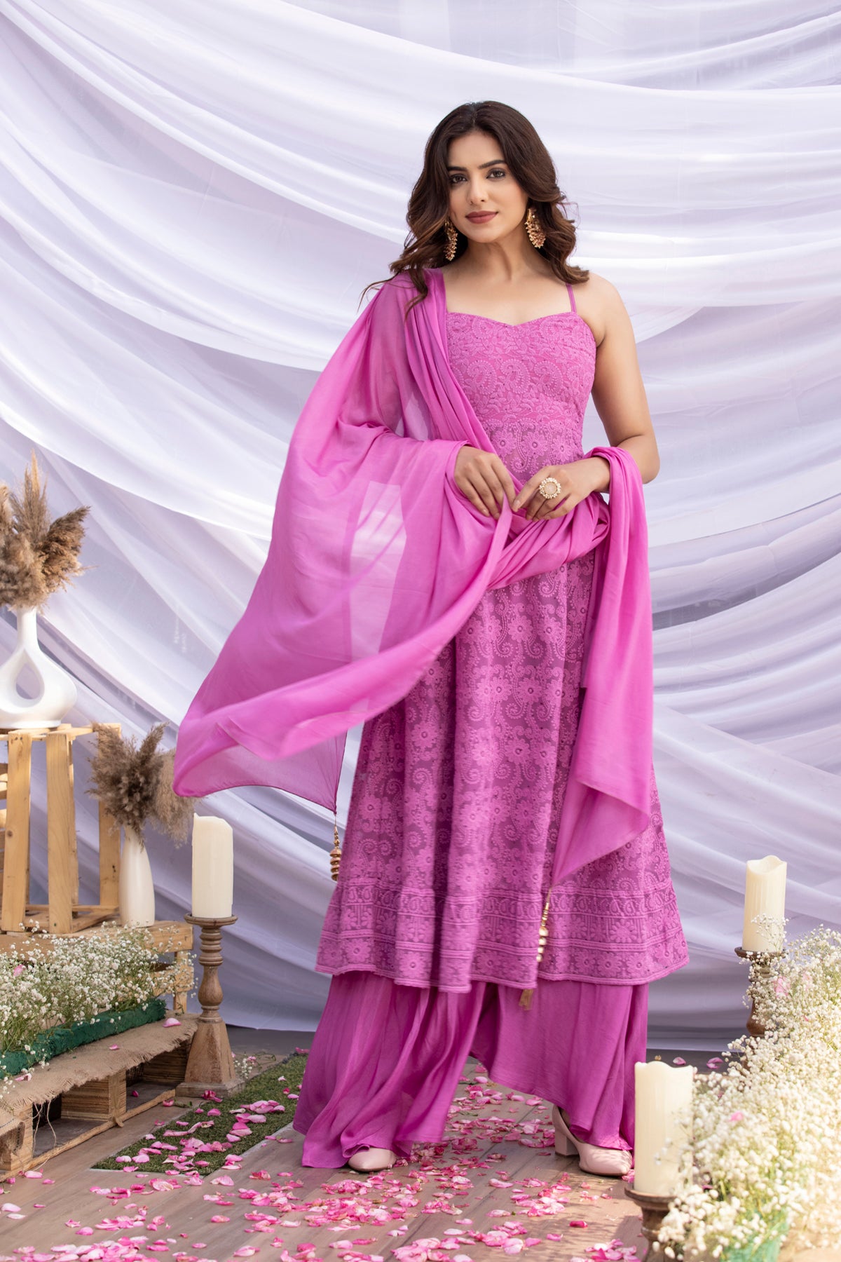 Grapevine Halter Chikankari Suit Set
