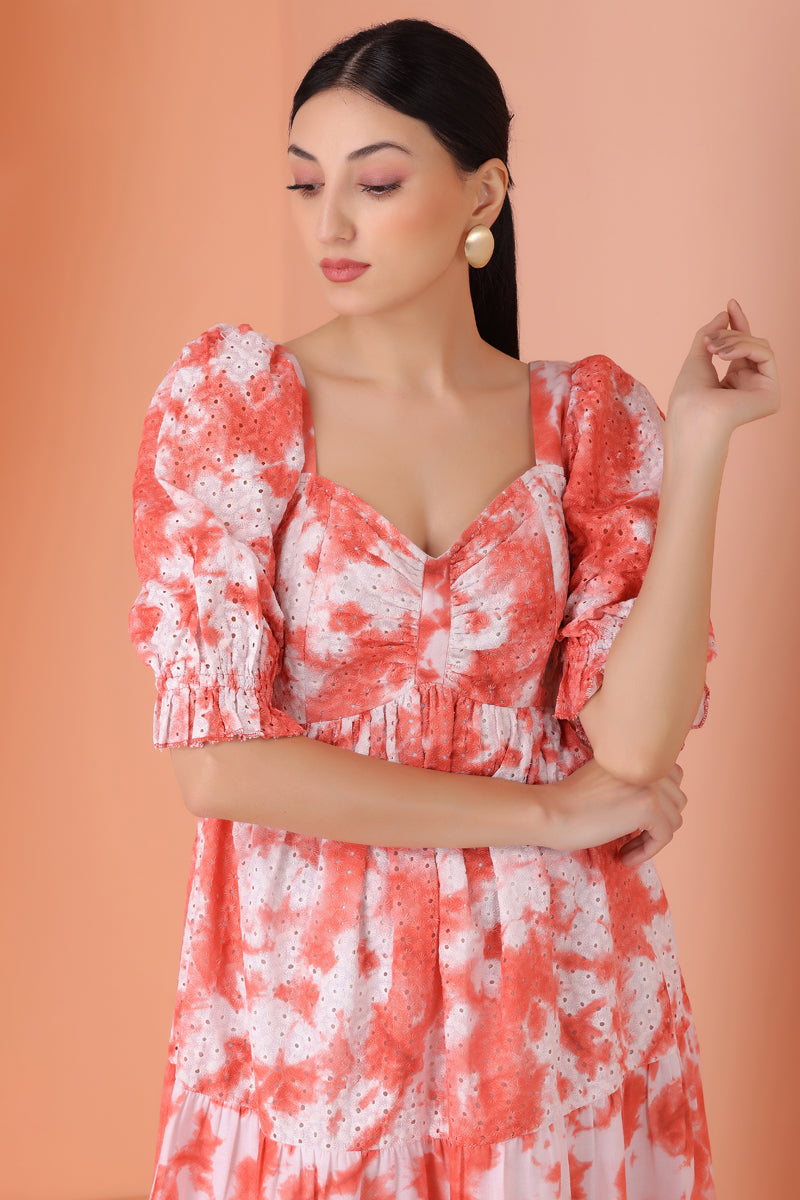 Marigold Tie Dye Midi Dress