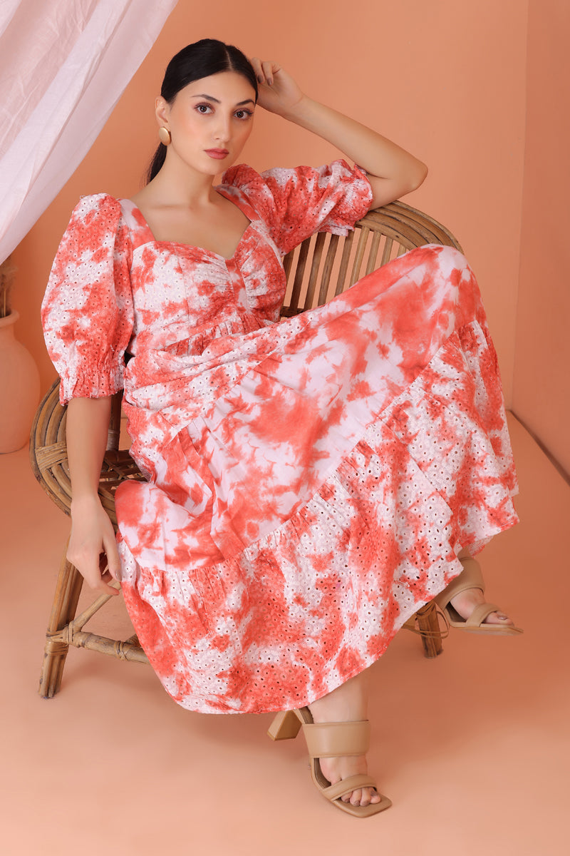 Marigold Tie Dye Midi Dress