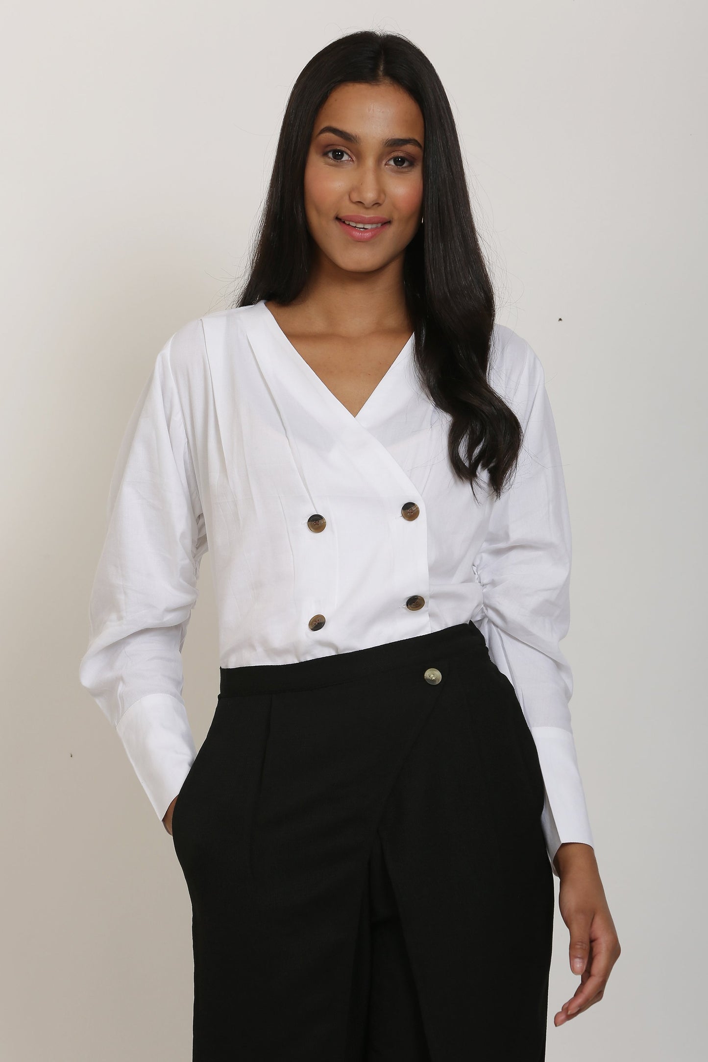 White Overlap Shirt