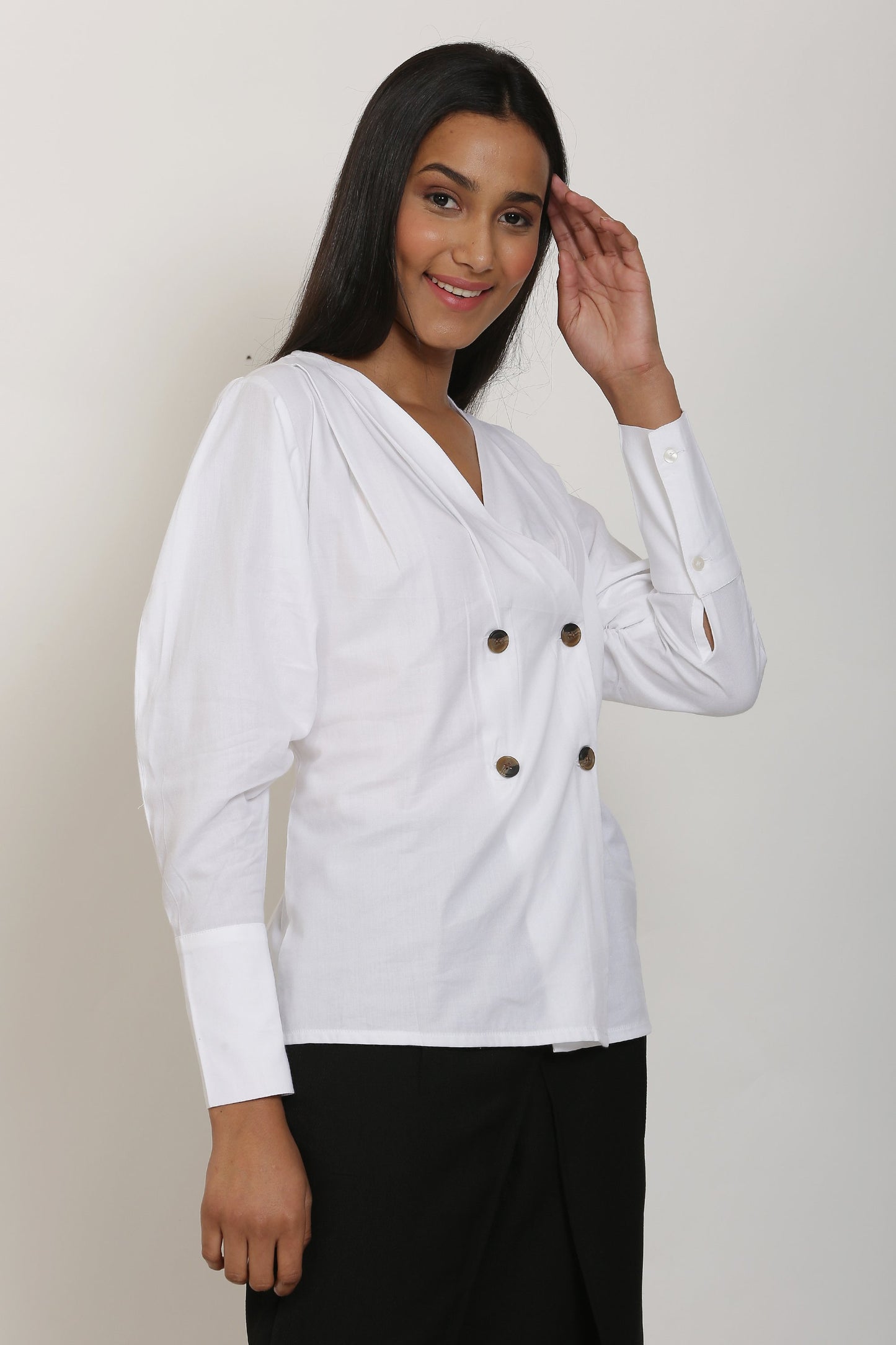 White Overlap Shirt