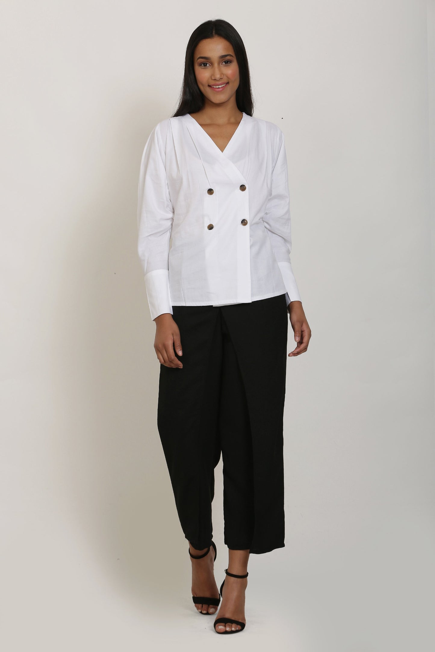 White Overlap Shirt