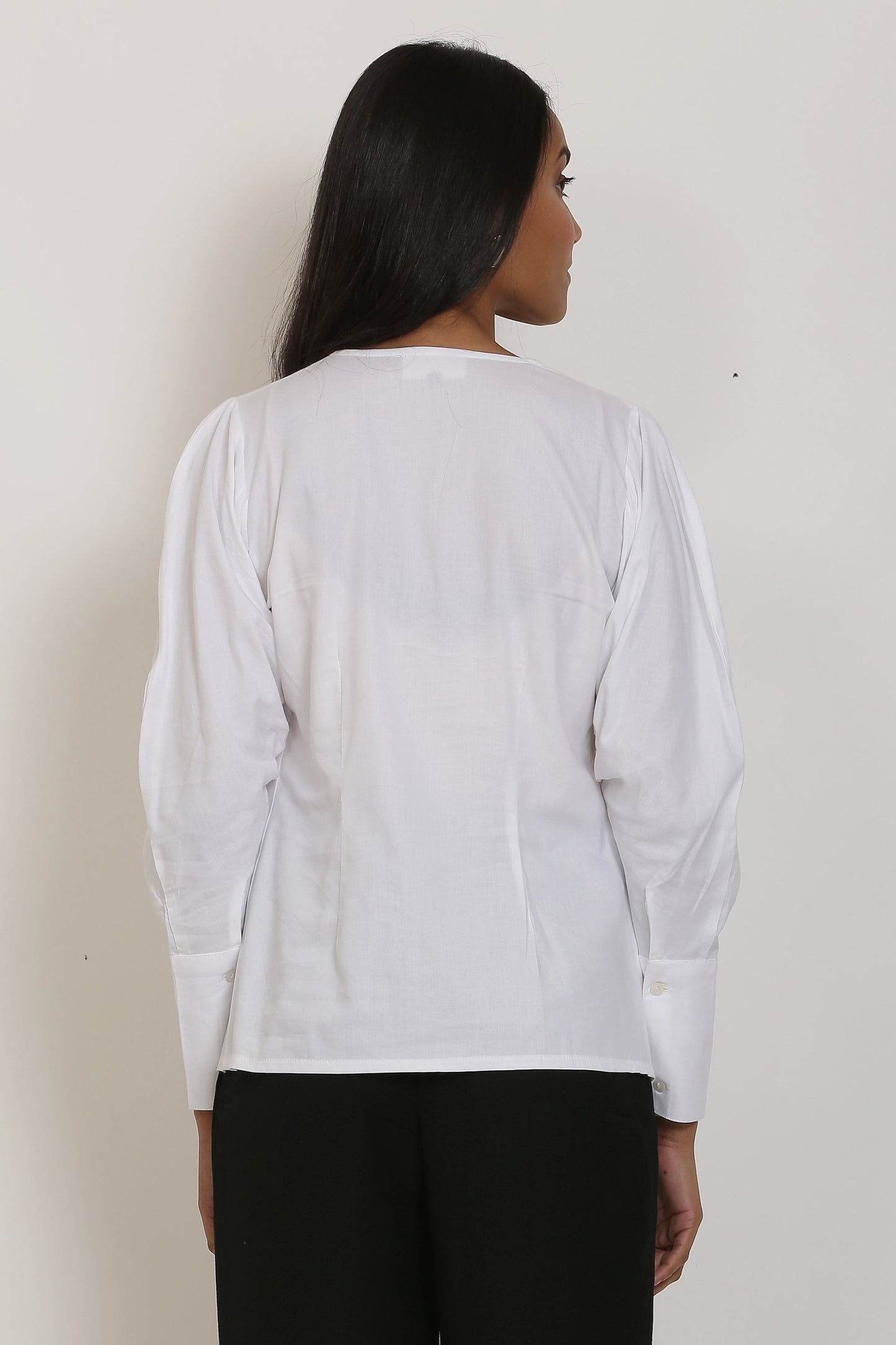 White Overlap Shirt