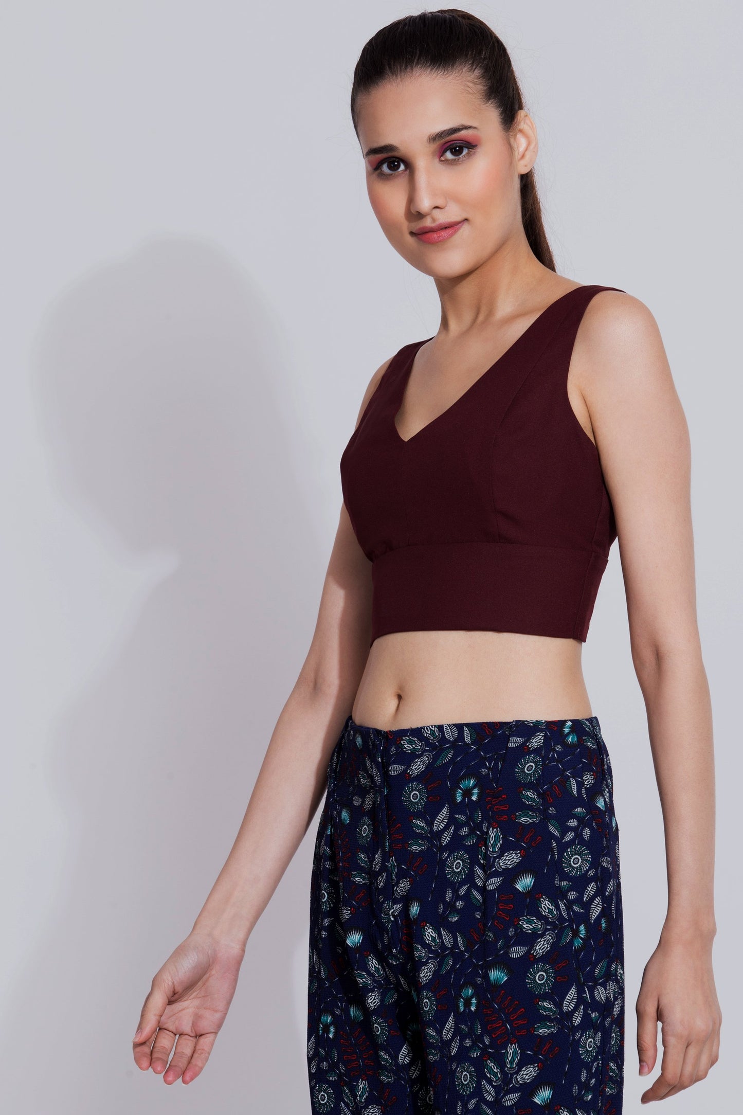 Wine Crop Top For Girls- sewandyou.com