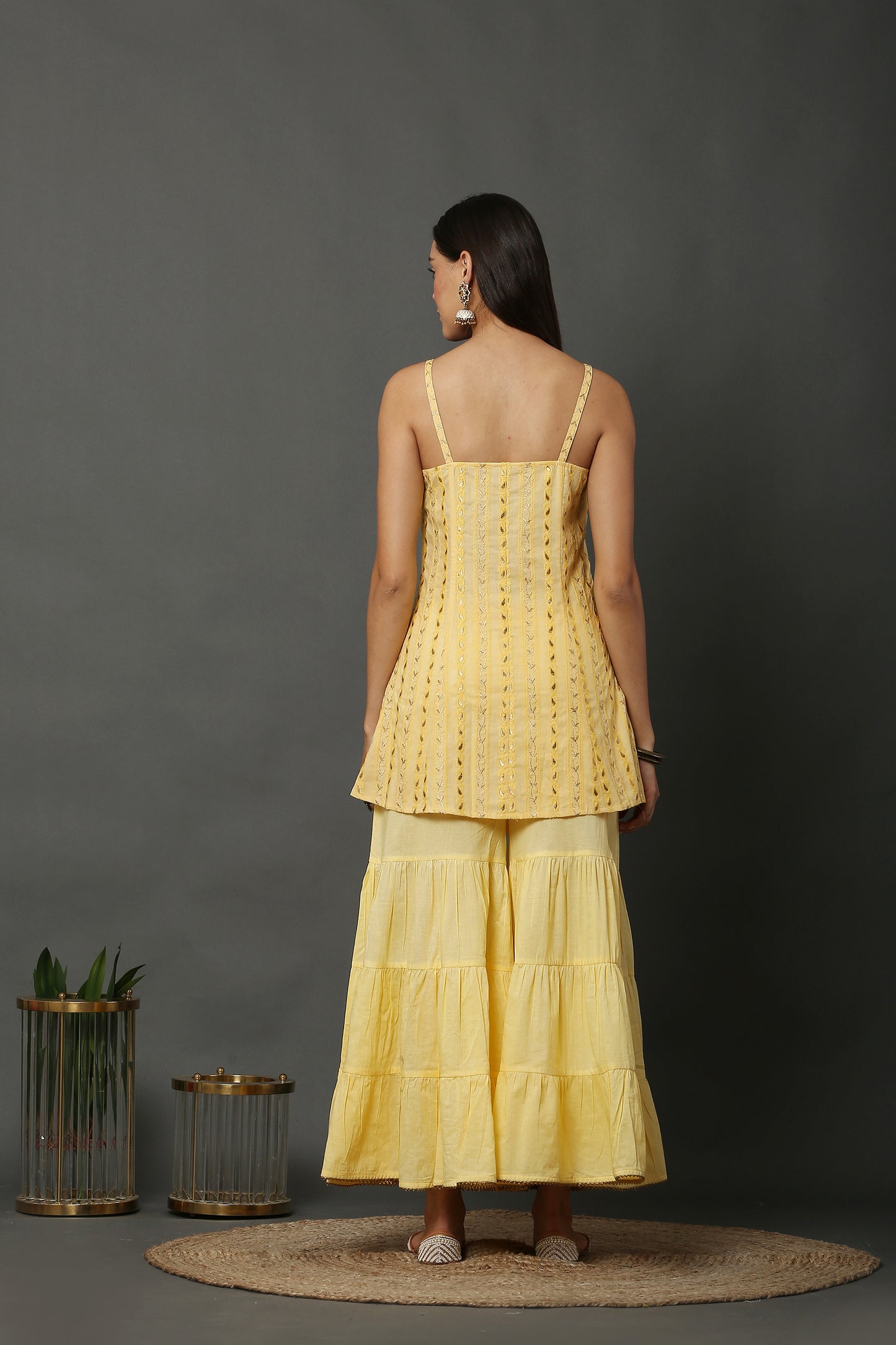 Sunkissed Chikankari Zari Embroidered Kurta Set With Dupatta