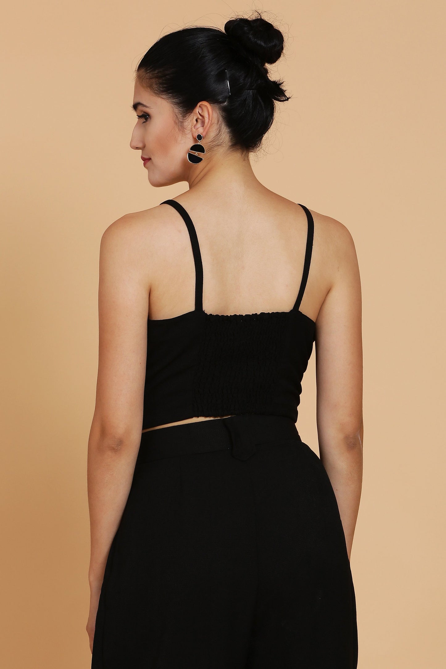Black Bustier Crop Top