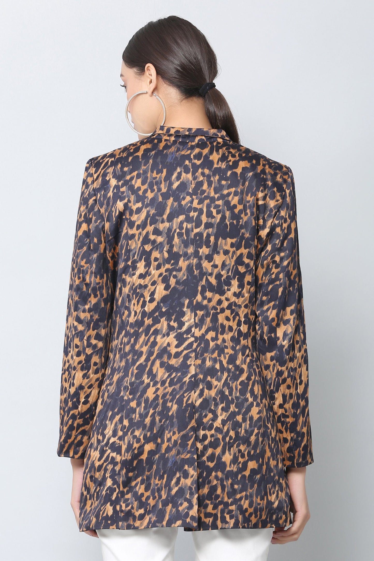 Animal Print Longline Blazer