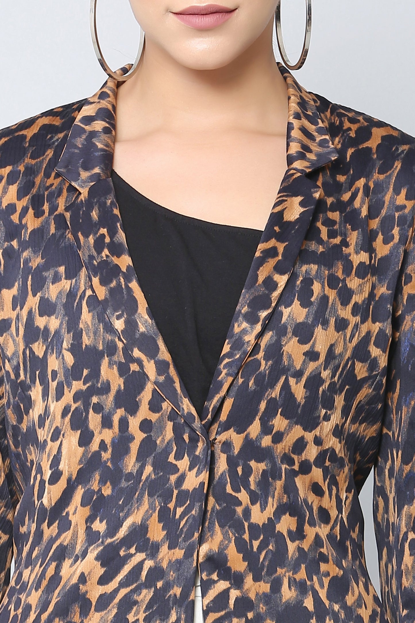 Animal Print Longline Blazer