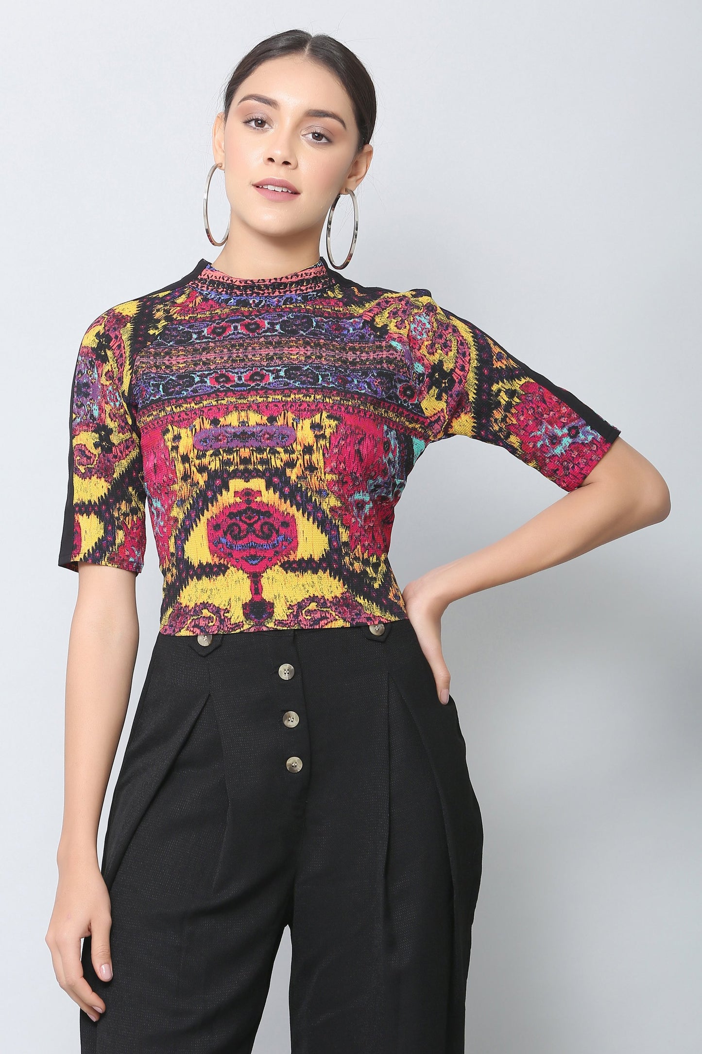 Multicolor Jazz Crop Top