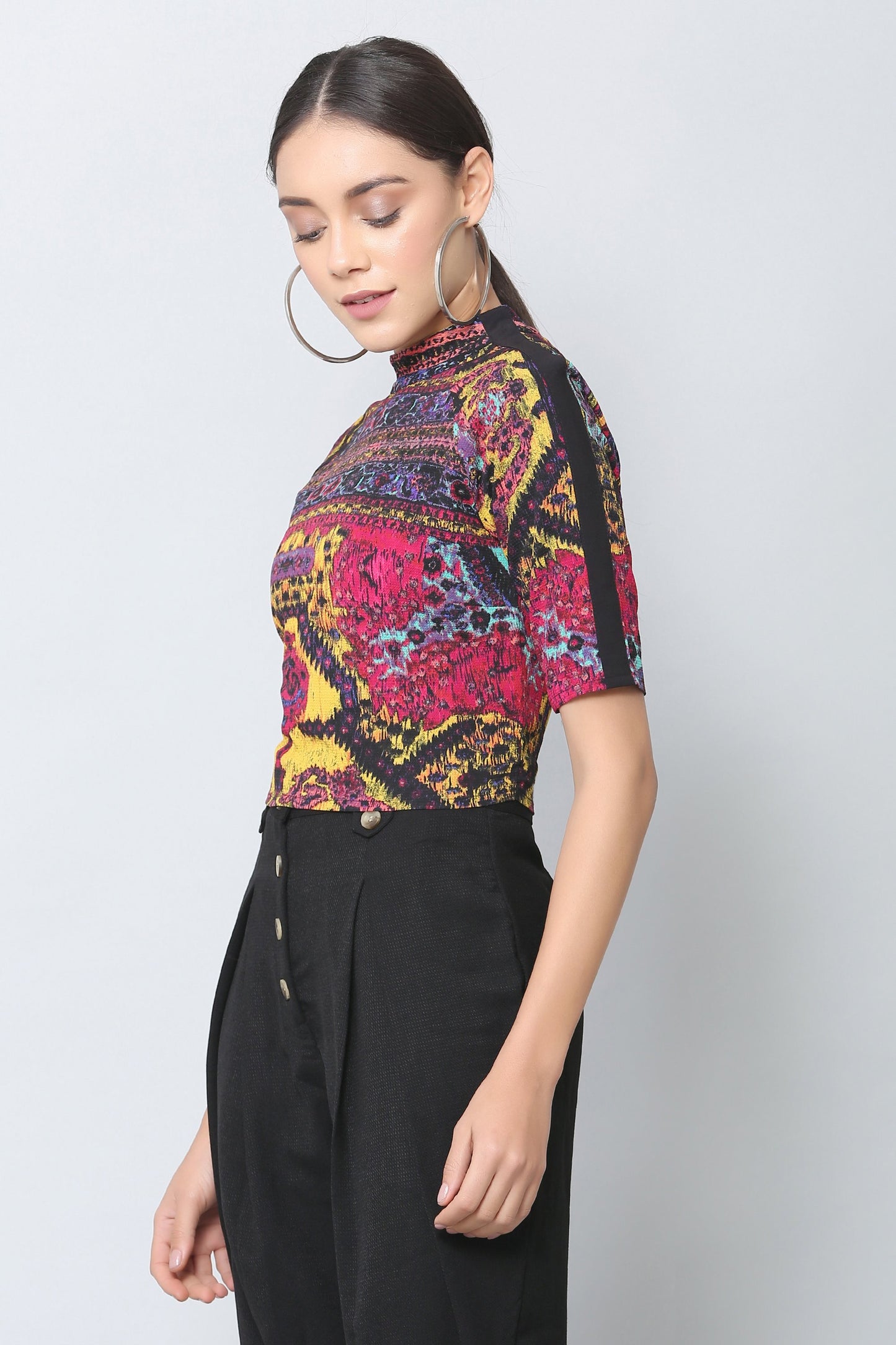 Multicolor Jazz Crop Top