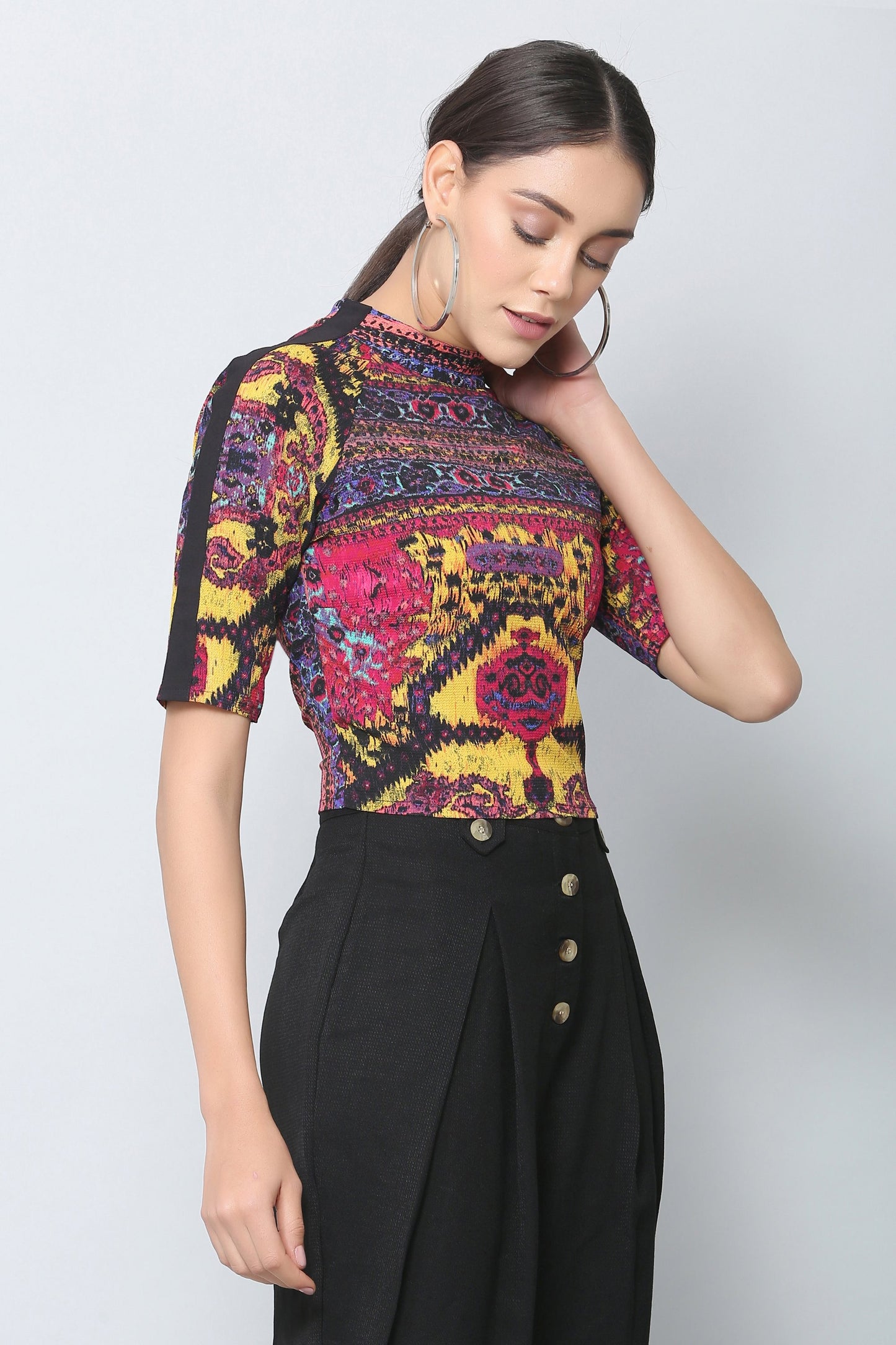 Multicolor Jazz Crop Top