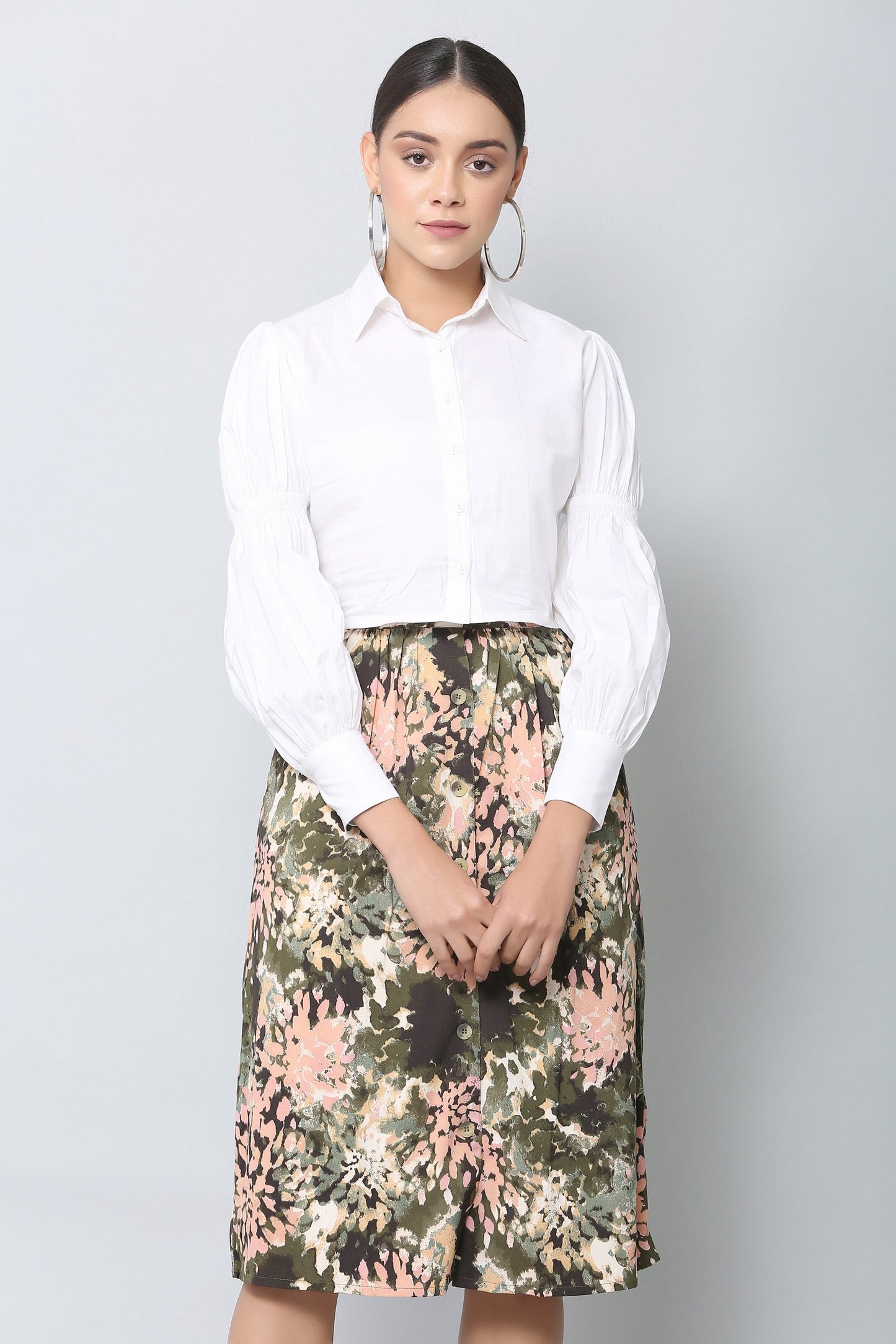 White Crop Shirt