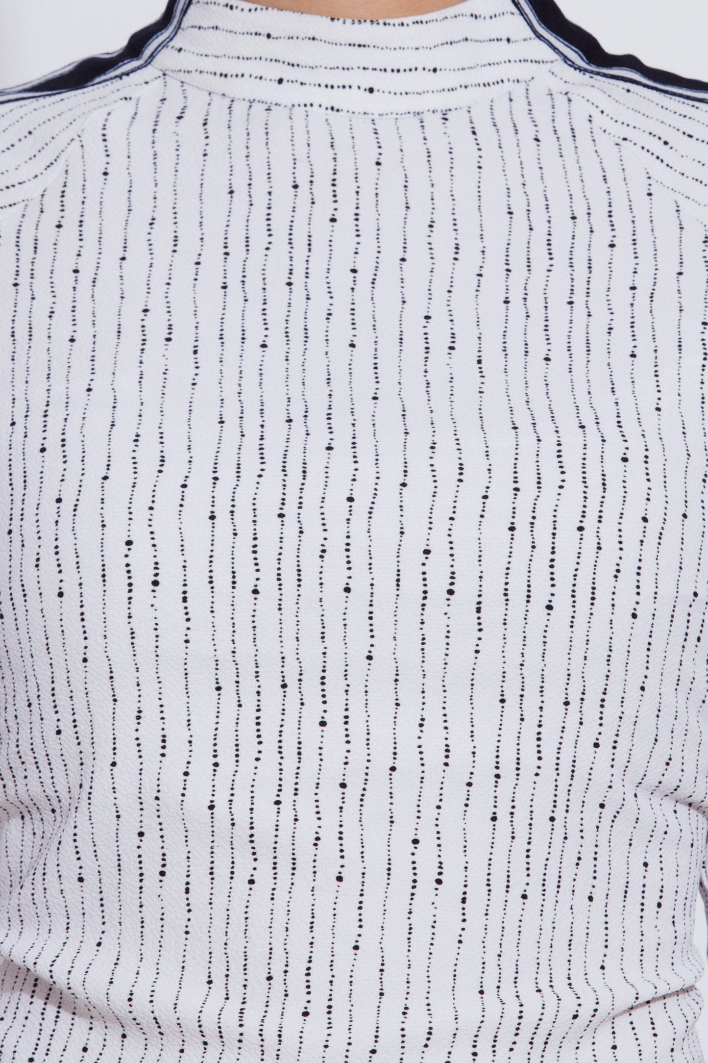 White Printed Crop Top