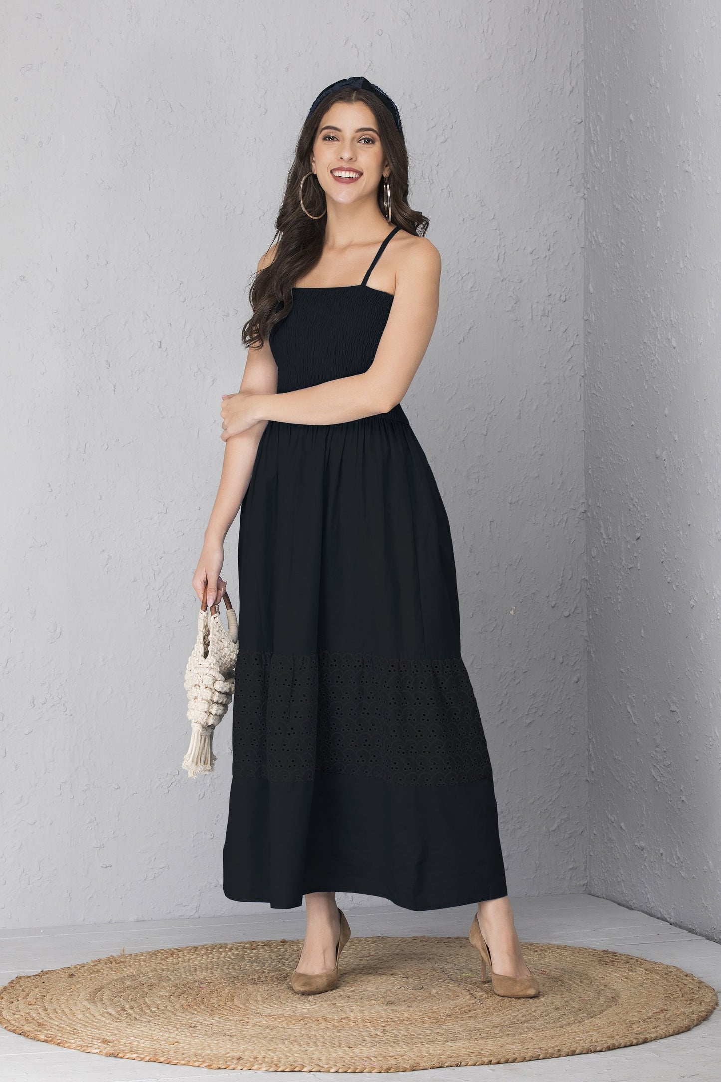 Black Tiered Maxi Dress