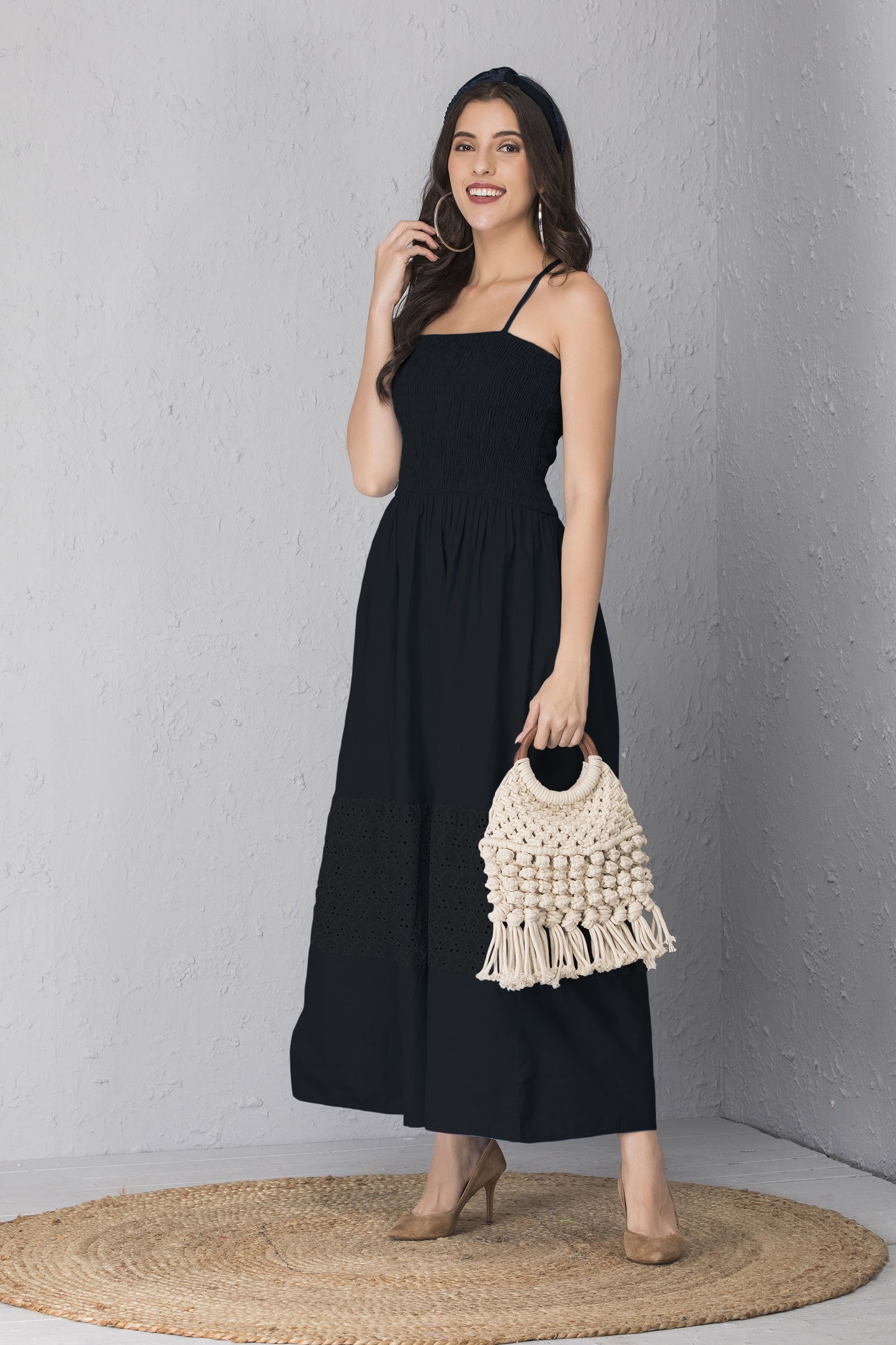 Black Tiered Maxi Dress