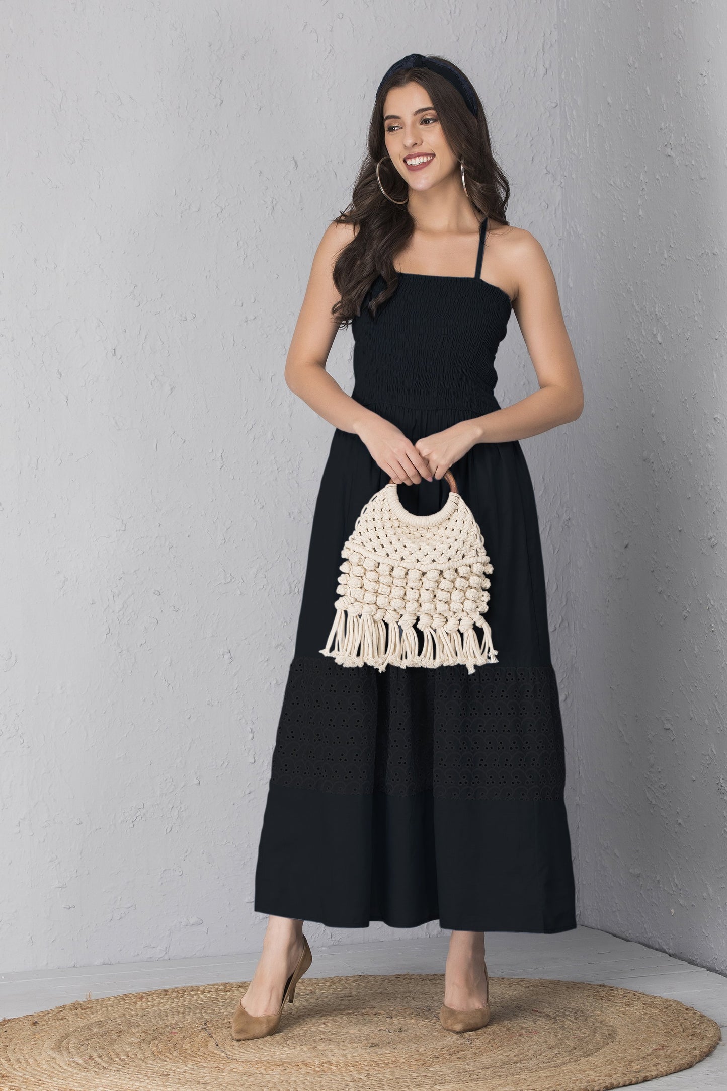 Black Tiered Maxi Dress
