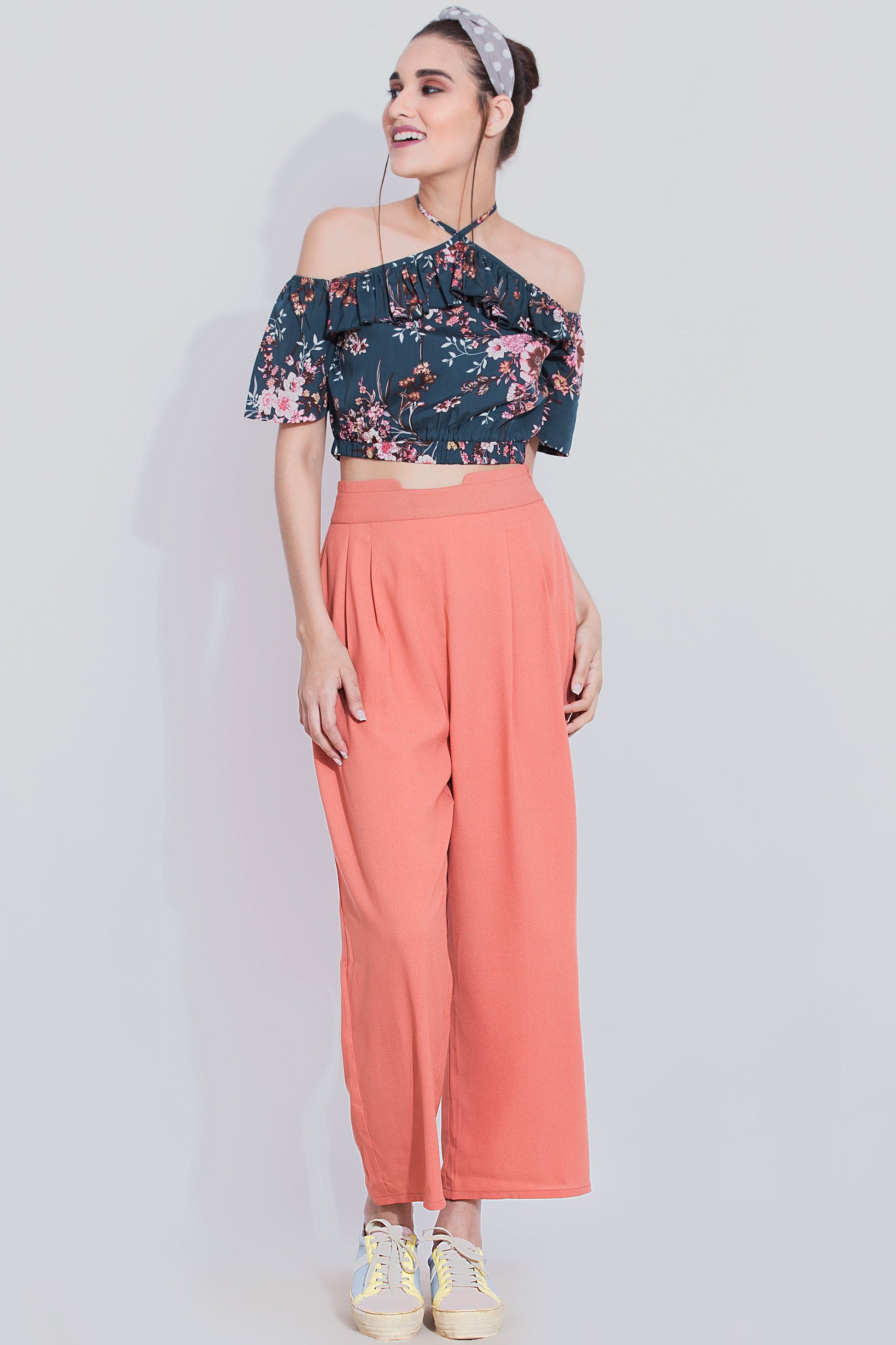Halter Neck Crop Top For Girls - Sewandyou.com