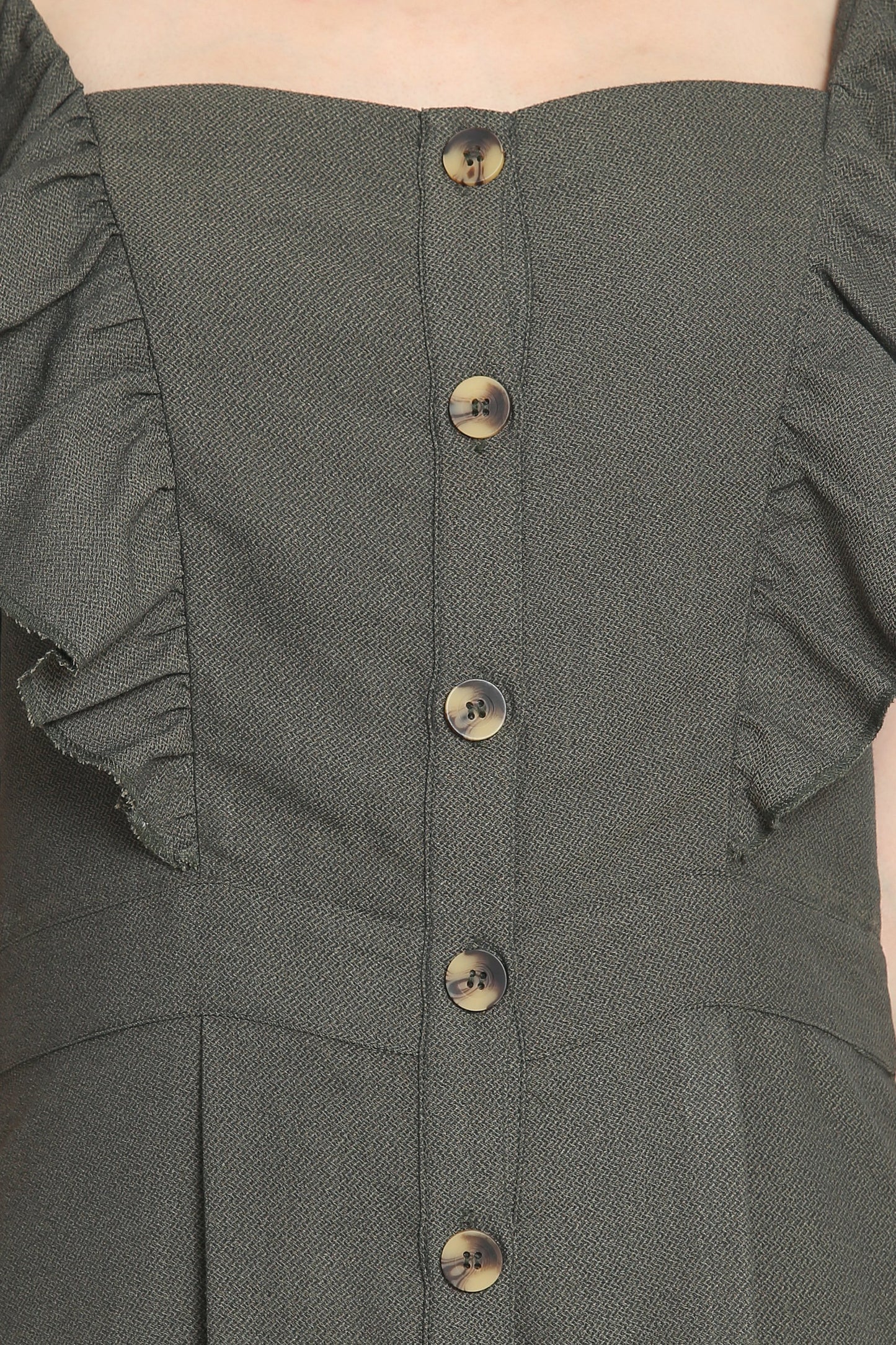 Basil Ruffle Jumpsuit