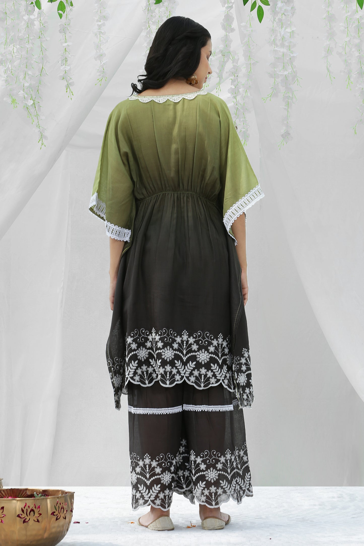Moss Ombre Kaftan Set