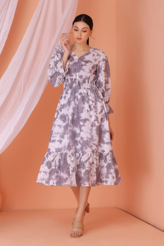 Fossil Tie Dye Midi Dress