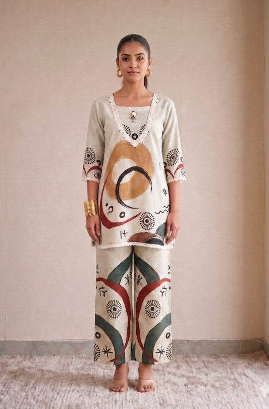 3 Piece Printed Kurta Set