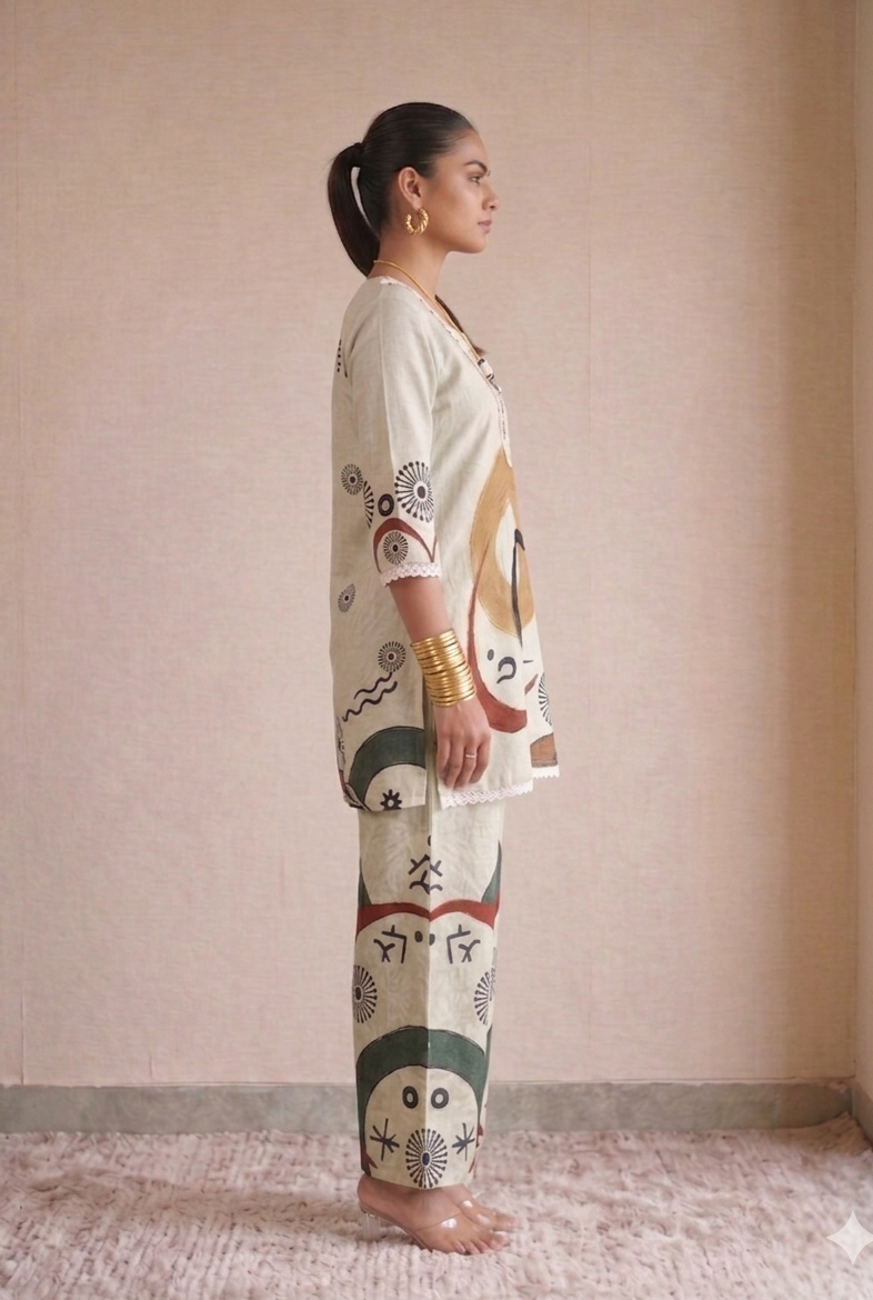 3 Piece Printed Kurta Set