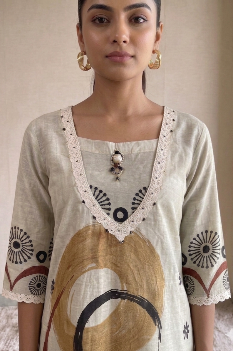 3 Piece Printed Kurta Set