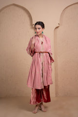 ONION PINK VELVET DUPATTA