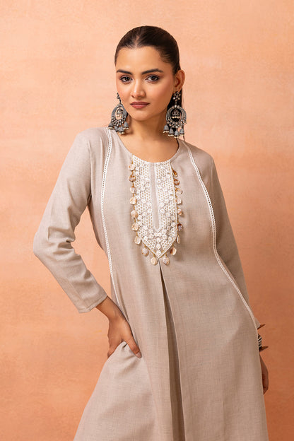 Khaki Bohemian Long Jumpsuit Drape Dress