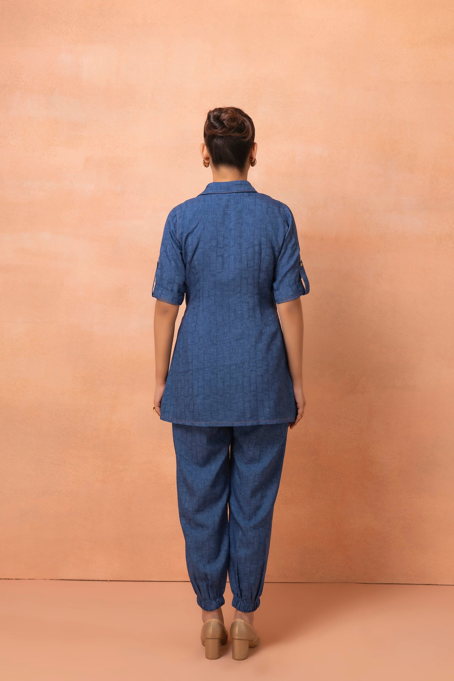 Denim Weave Style Co-Ord Set