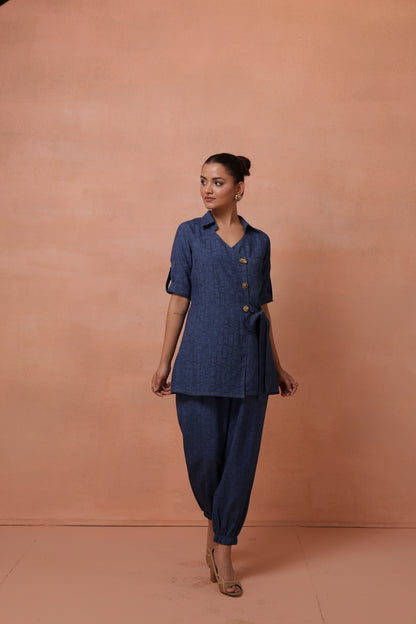 Denim Weave Style Co-Ord Set