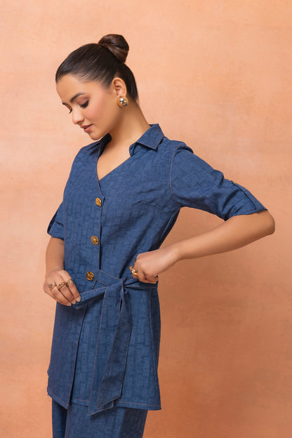 Denim Weave Style Co-Ord Set