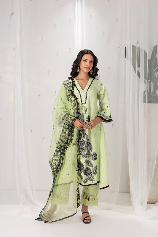 MINT GREEN FLORAL PRINTED PALAZZO