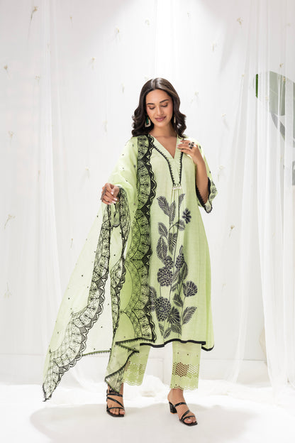 MINT GREEN FLORAL PRINTED PALAZZO