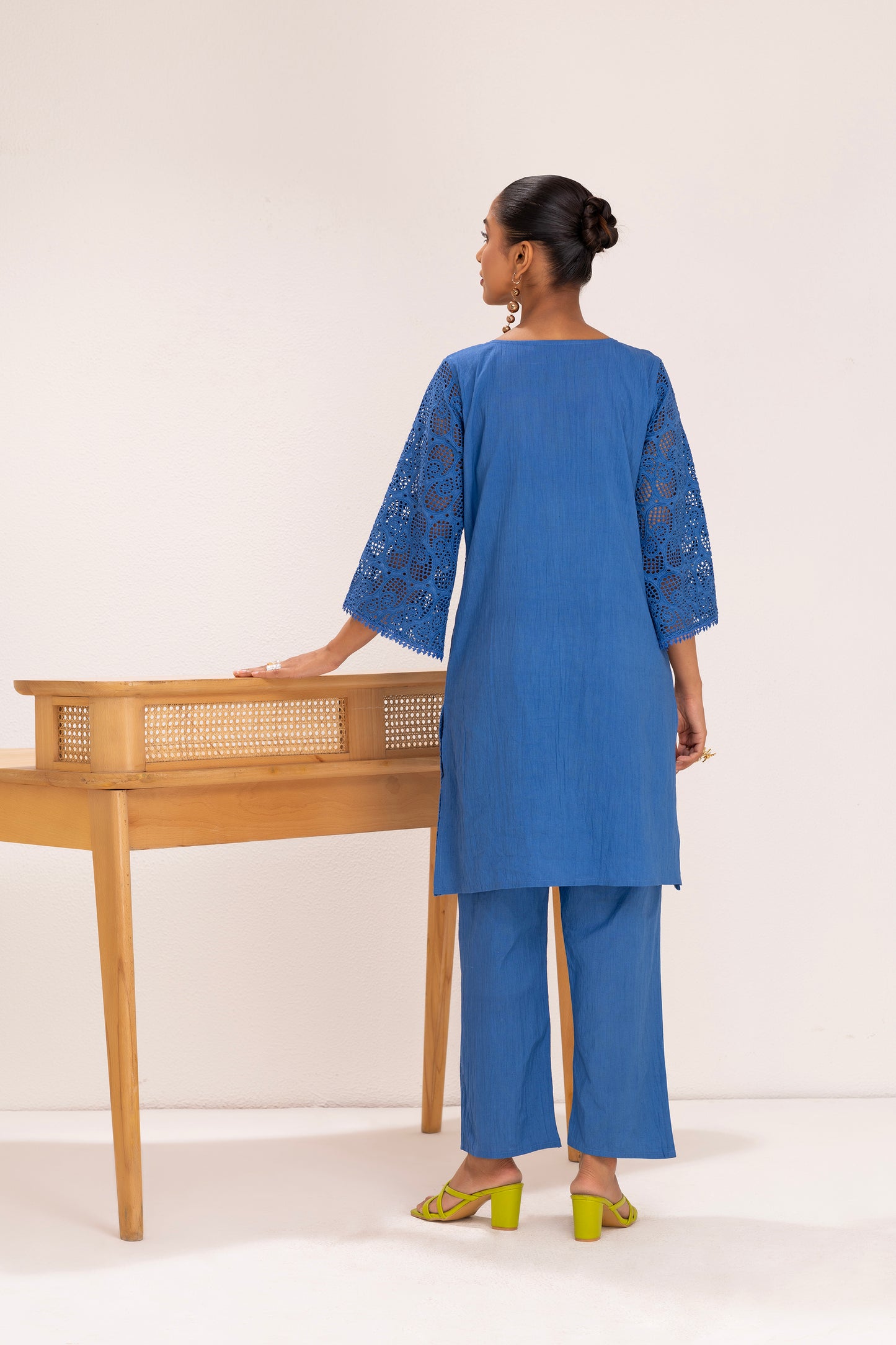 Royal Blue Embroidered kurta set