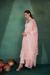 BABY PINK SEQUENCE EMBROIDERED SUIT SET