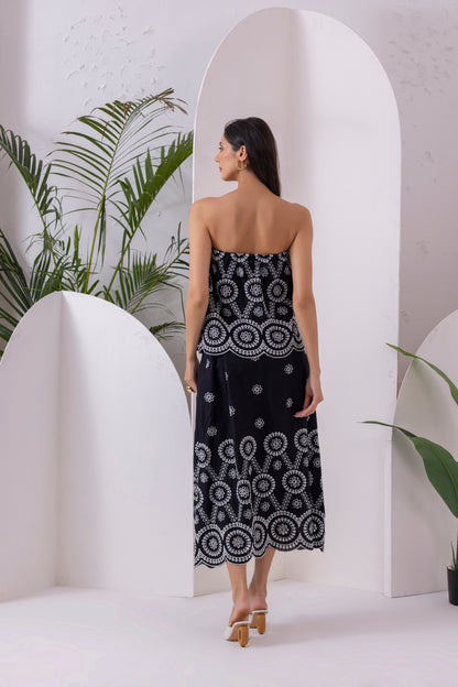 Black And White Tube Co-Ord Set