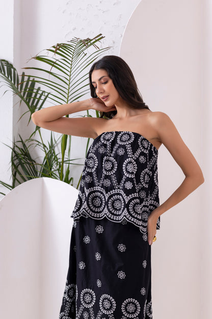 Black And White Tube Co-Ord Set