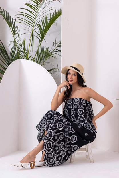 Black And White Tube Co-Ord Set