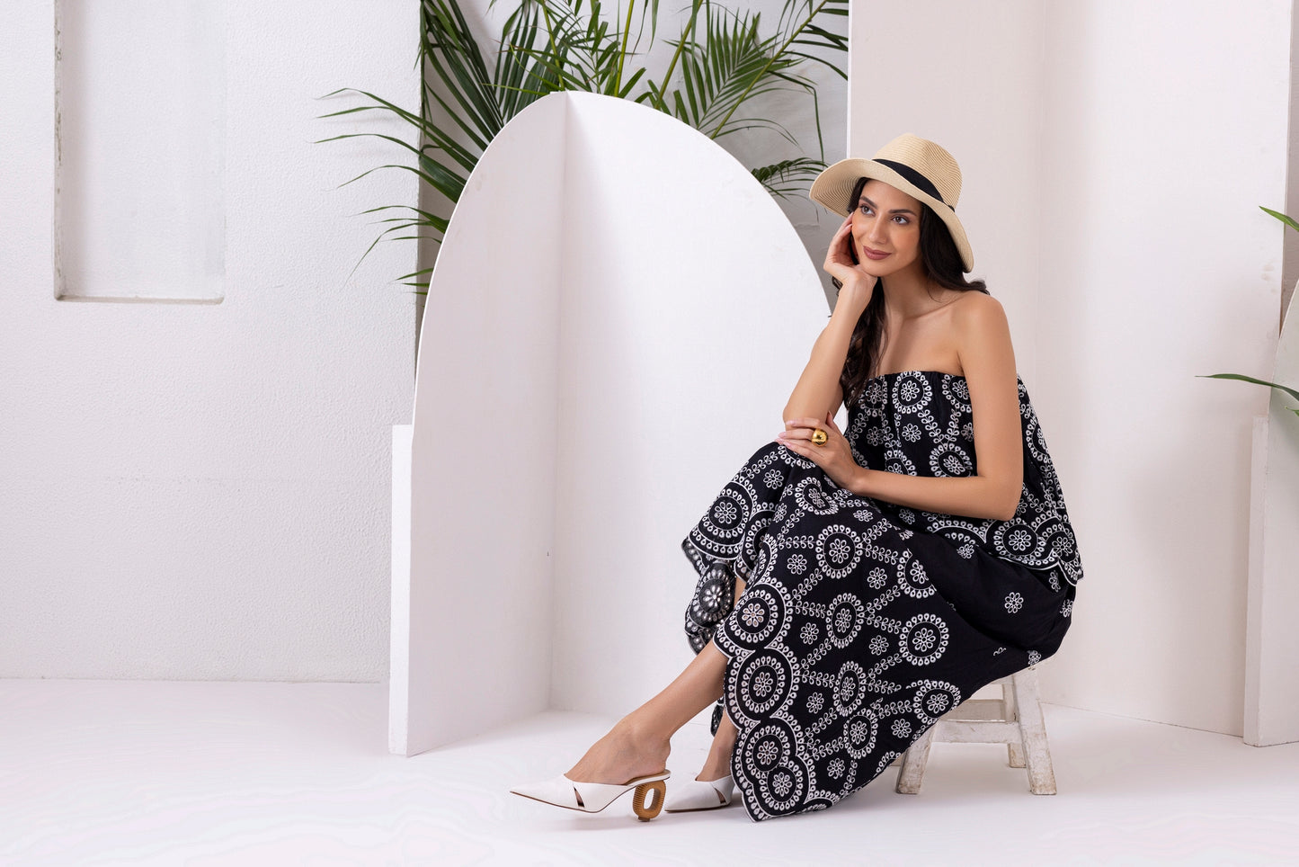 Black And White Tube Co-Ord Set