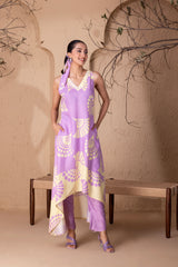 LILAC COLOR-BLOCK KURTA SET