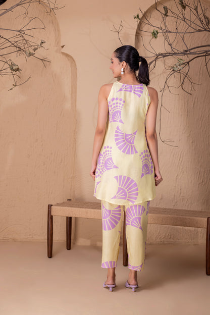 LEMON FLORAL PRINTED CO-ORD SET