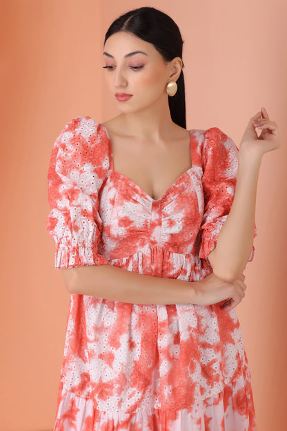 Marigold Tie Dye Midi Dress