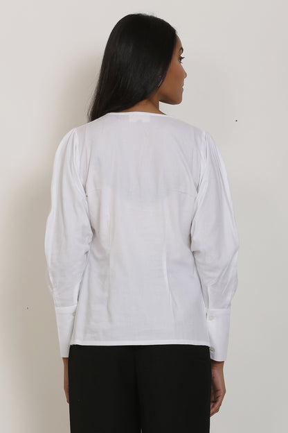 White Overlap Shirt