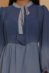 Blue Ombre Tie Dress