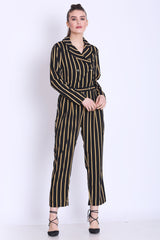 Black and Yellow Stripes Jumpsuit